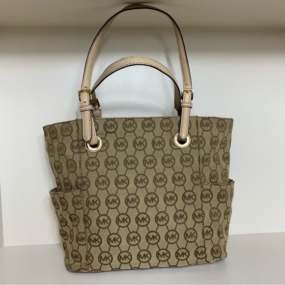 Michael Kors Jet Set EW Signature Tote Monogram Jacquard - Picture 2 of 8